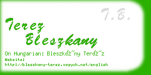 terez bleszkany business card